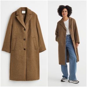 Dark Beige Single Breasted Coat